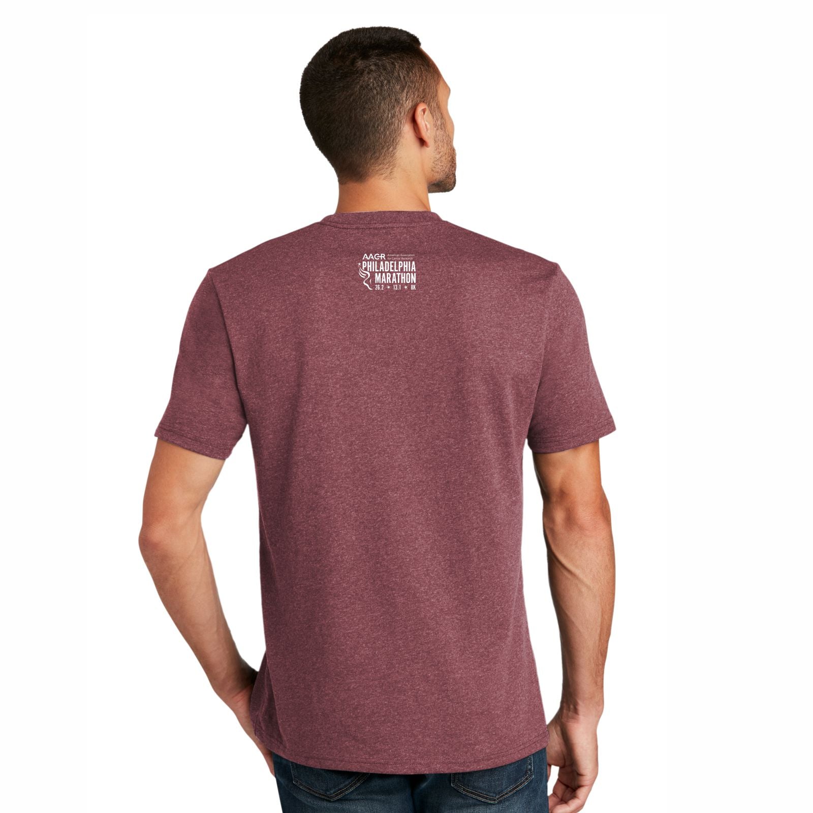 Men's Eco Tee -Maroon Heather- AACR Star
