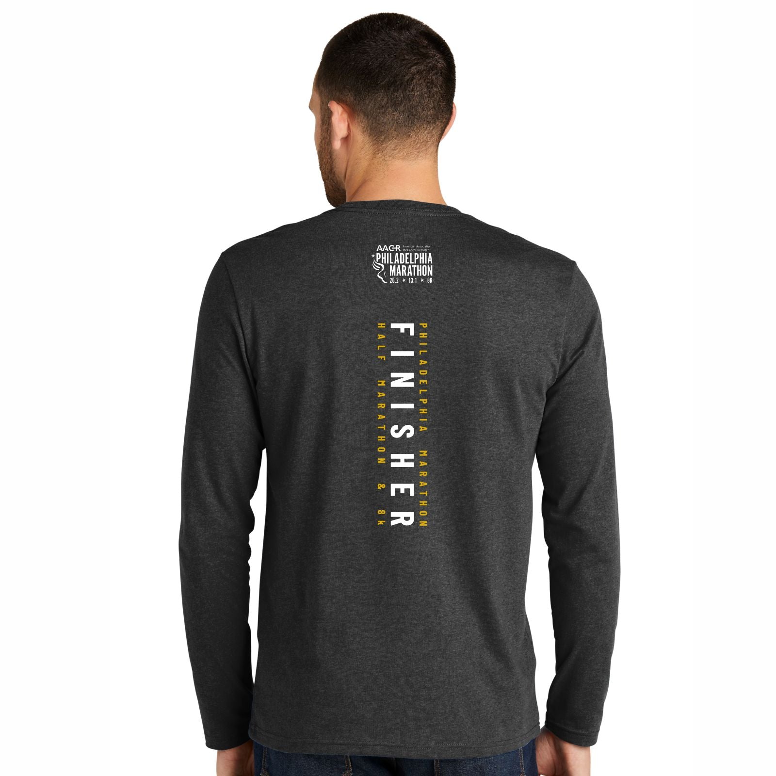 Unisex LS Fashion Eco Tee -Charcoal Heather- AACR 2022 Finisher