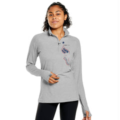 Sueded Eco 1/4 Zip -Light Heather Grey- AACR LCP