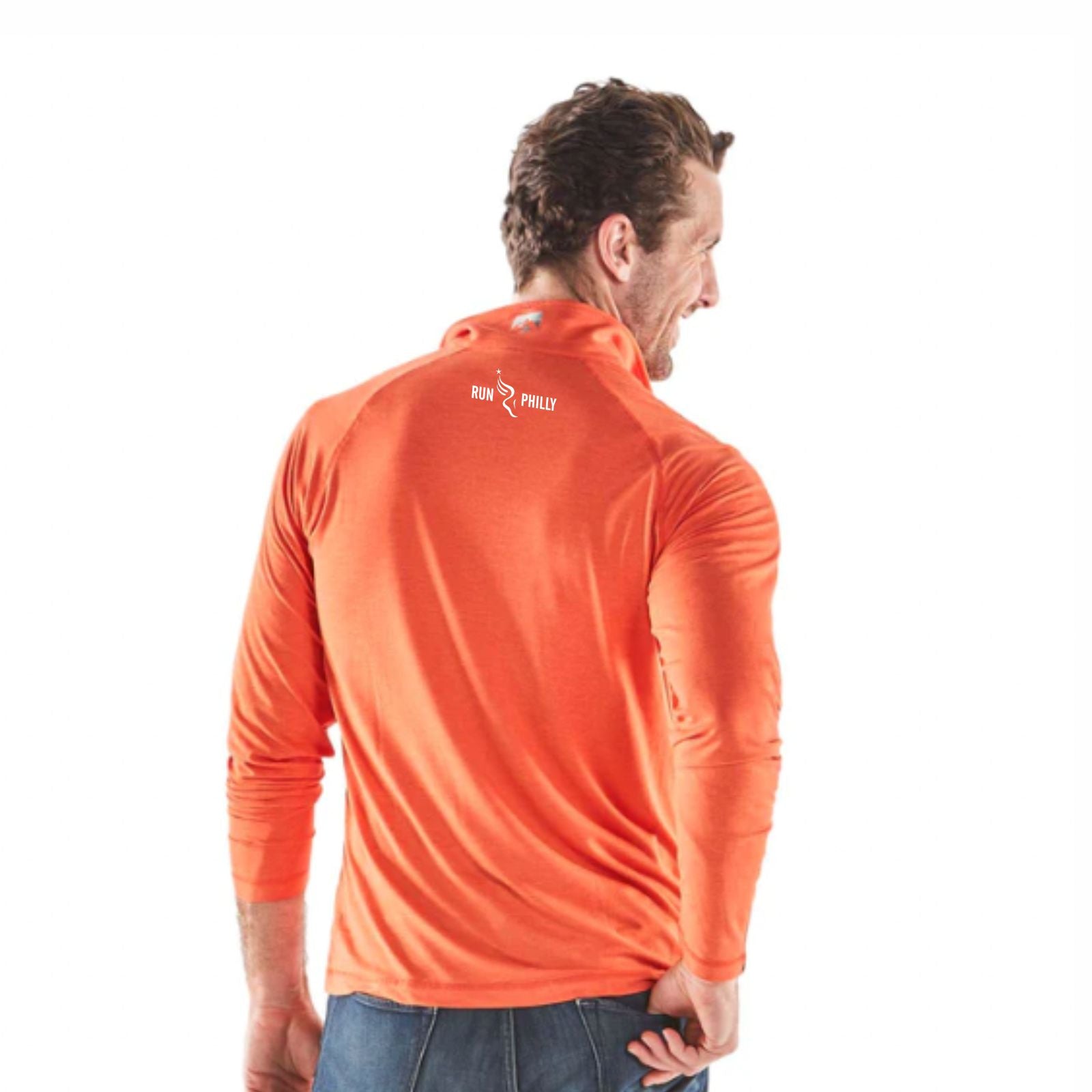 Sueded Eco 1/4 Zip -Orange- AACR Embroidery