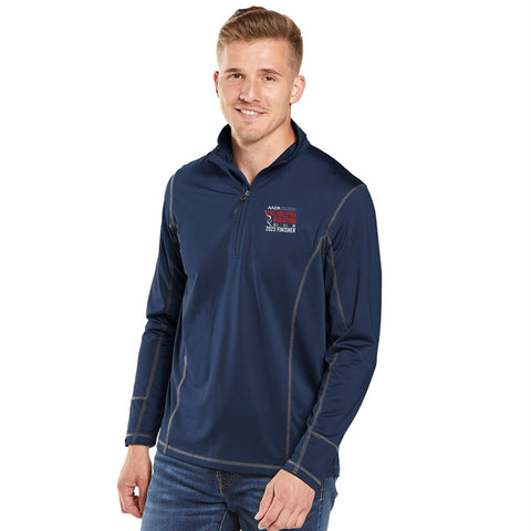 Adult Stretch 1/4 Zip -Navy- 2023 AACR Finisher Embr.