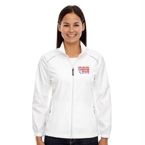 Fitted Tech Zip Windbreaker -White- PMW Big Back