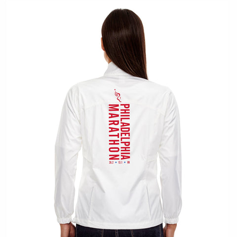 Fitted Tech Zip Windbreaker -White- PMW Big Back