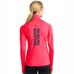 Fitted Tech Pocket 1/4 Zip -Hot Coral- PMW Big Back