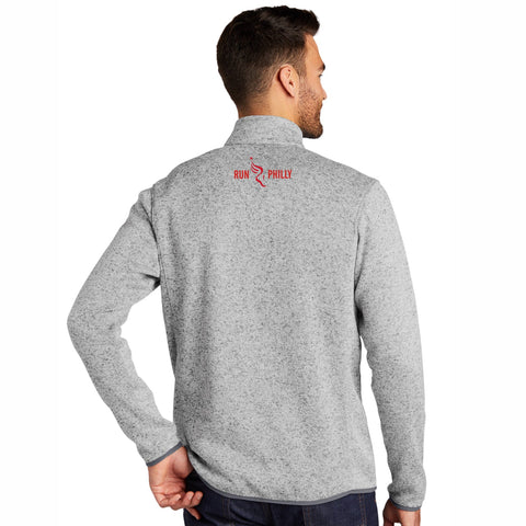 Adult Zip Sweaterfleece -Grey Heather- PMW Embroidery