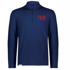 Adult UPF50 1/4 Zip -Navy- PMW Embroidery