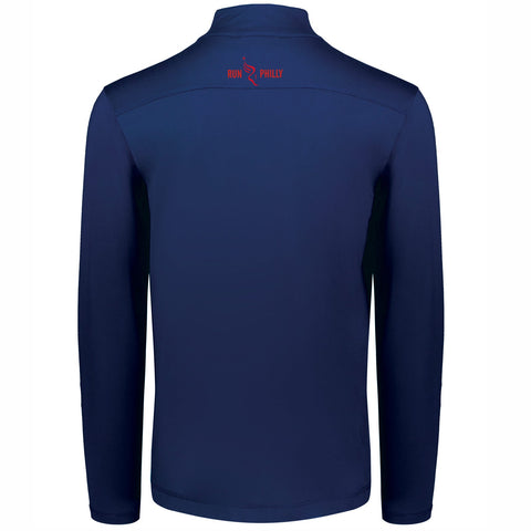 Adult UPF50 1/4 Zip -Navy- PMW Embroidery