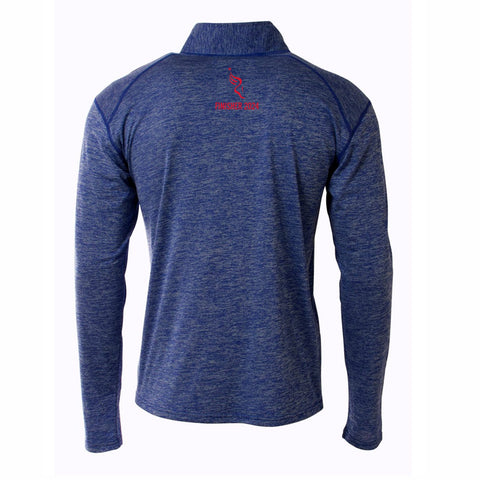 Adult Space-Dye 1/4 Zip -Royal- AACR 2024 Finisher Embr.