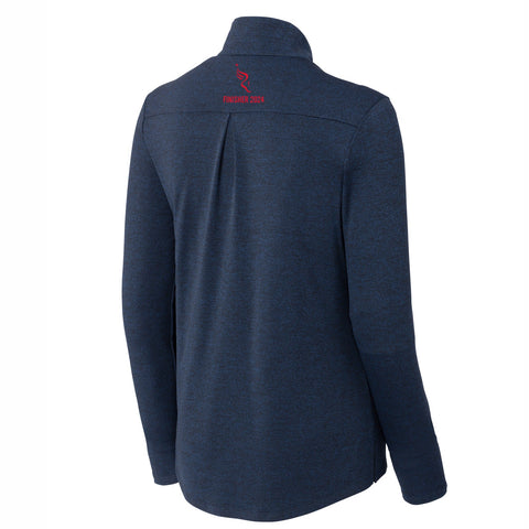 Fitted Tech 1/4 Zip -Dark Royal- AACR 2024 Finisher Embr.