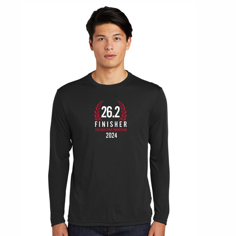 Adult LS Tech Tee -Black- AACR 2024 Finisher