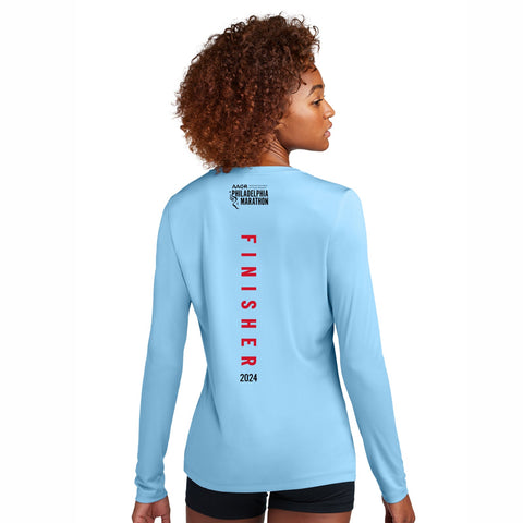 Fitted LS Tech Tee -Light Blue- AACR 2024 Finisher