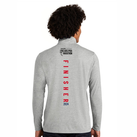 Adult Triblend 1/4 Zip -Grey Heather- AACR 2024 Finisher