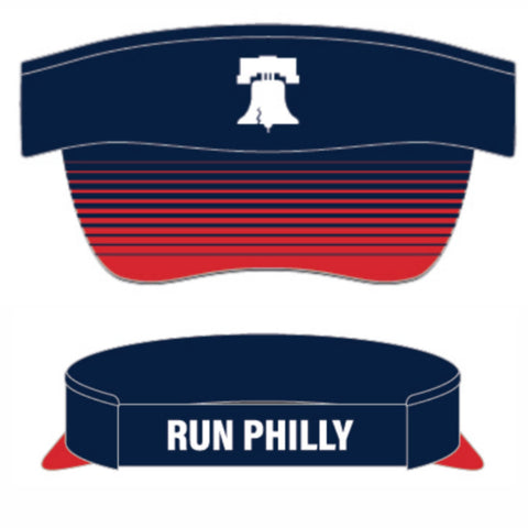 Visor -Navy/Red Elastic-Back- PMW Bell