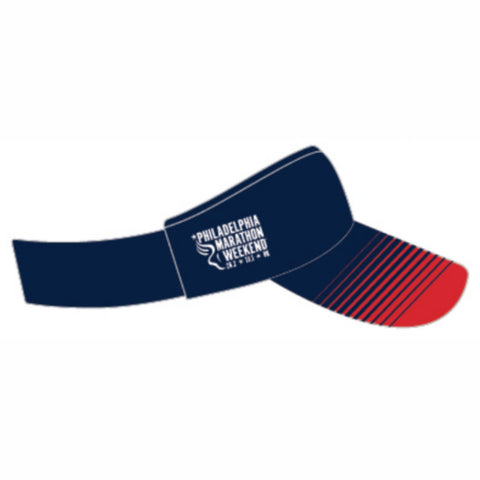 Visor -Navy/Red Elastic-Back- PMW Bell