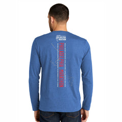 Adult LS Fashion Eco Tee -Blue Heather- 26.2 Course