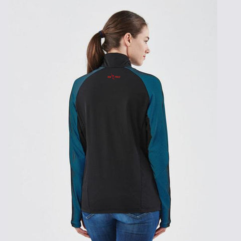 Fitted DWR Zip Shell -Black/Blue- D&W Embroidery