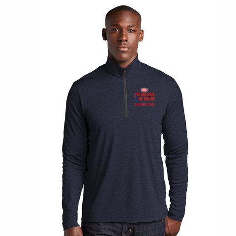 Adult Tech 1/4 Zip -Navy Heather- D&W 2024 Finisher Embr.