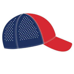 Cap - Navy/Red Laser-Cut Elite- D&W Love