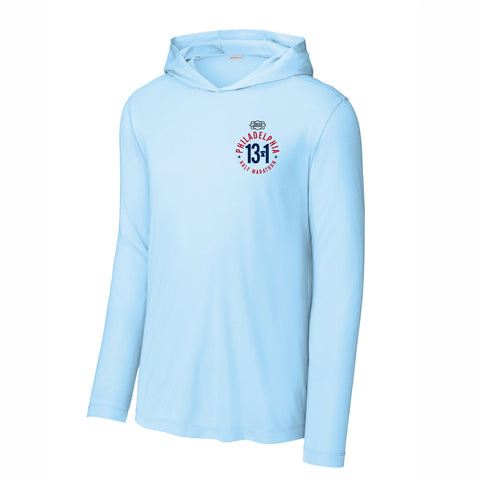 Adult LS Tech Sun Hoody -Light Blue- 13.1 Course