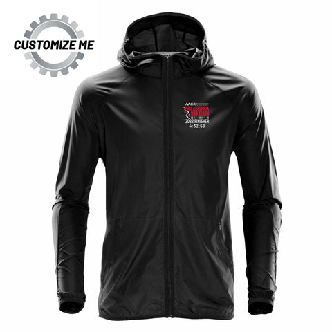 Men's DWR Zip Hooded Shell -Black- AACR 2022 Finisher Embroidery