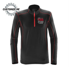Men's Tech Fleece 1/4 Zip -Black/Bright Red- AACR 2022 Finisher Embroidery
