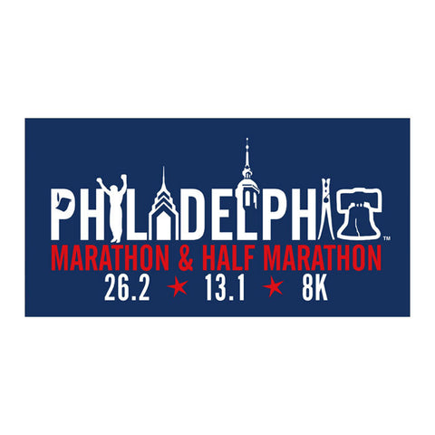 Philadelphia Marathon: 'Landmarks' Sticker - Navy / Red