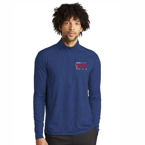 Men's Tech Stretch 1/2 Zip - True Royal Heather 'Big Back' Design - Philadelphia Marathon