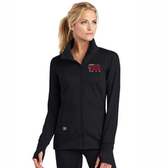 Women's Tech Stretch Zip Jacket - Blacktop AACR Big Back