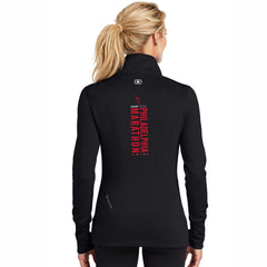 Women's Tech Stretch Zip Jacket - Blacktop 'Big Back' Design - Philadelphia Marathon
