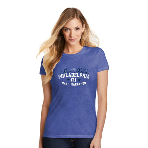 Women's SS Triblend Tee - Royal Frost - '13.1 Arch' Design