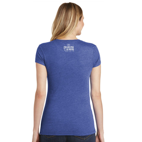 Women's SS Triblend Tee - Royal Frost - '13.1 Arch' Design