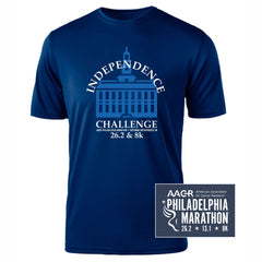 Philadelphia Marathon 2022 "Independence Challenge" Special - 26.2 & 8K - Men's SS Tech Tee - Navy