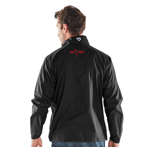 Limited Edition AACR Philadelphia Marathon Sustainably produced Embroidery. Windproof, water-resistant, lightweight, with elastic sleeves, drawcord hem, zip chest and hand pockets, contrast color, chin guard, drop tail, in a 40% recycled poly / 60% poly fabric. Item ID pmle511118m