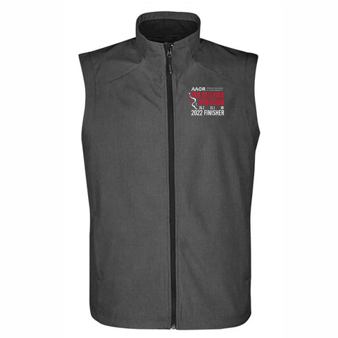 Men's Tech Zip Water-Resistant Vest -Carbon Heather- AACR 2022 Finisher Embroidery