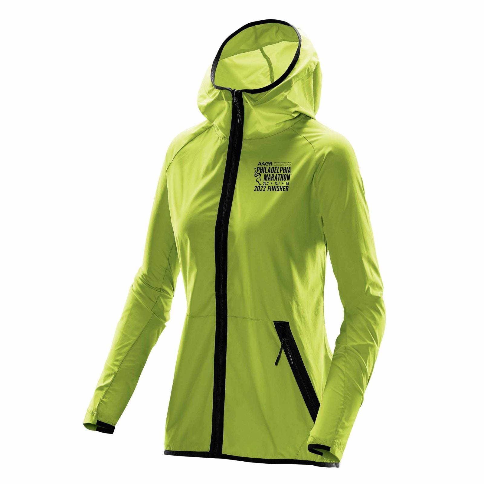 Women's DWR Zip Hooded Shell -Kiwi- AACR 2022 Finisher Embroidery