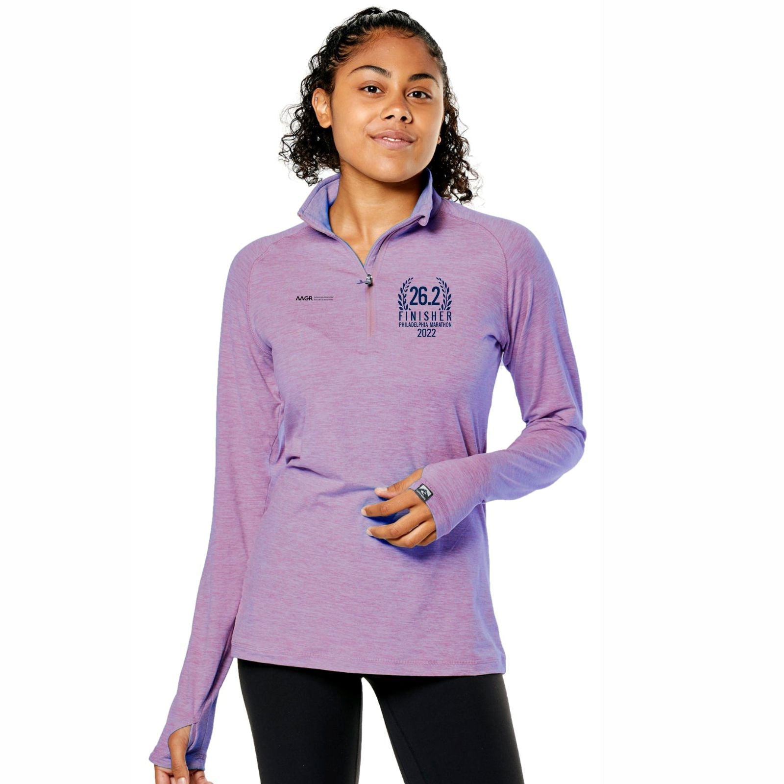 Women's Sueded Eco 1/4 Zip -Lavender- AACR 2022 Finisher LCP