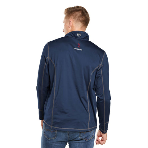 Stretch 1/4 Zip -Navy- 2023 AACR Finisher Embr. - CUSTOMIZED WITH YOUR TIME