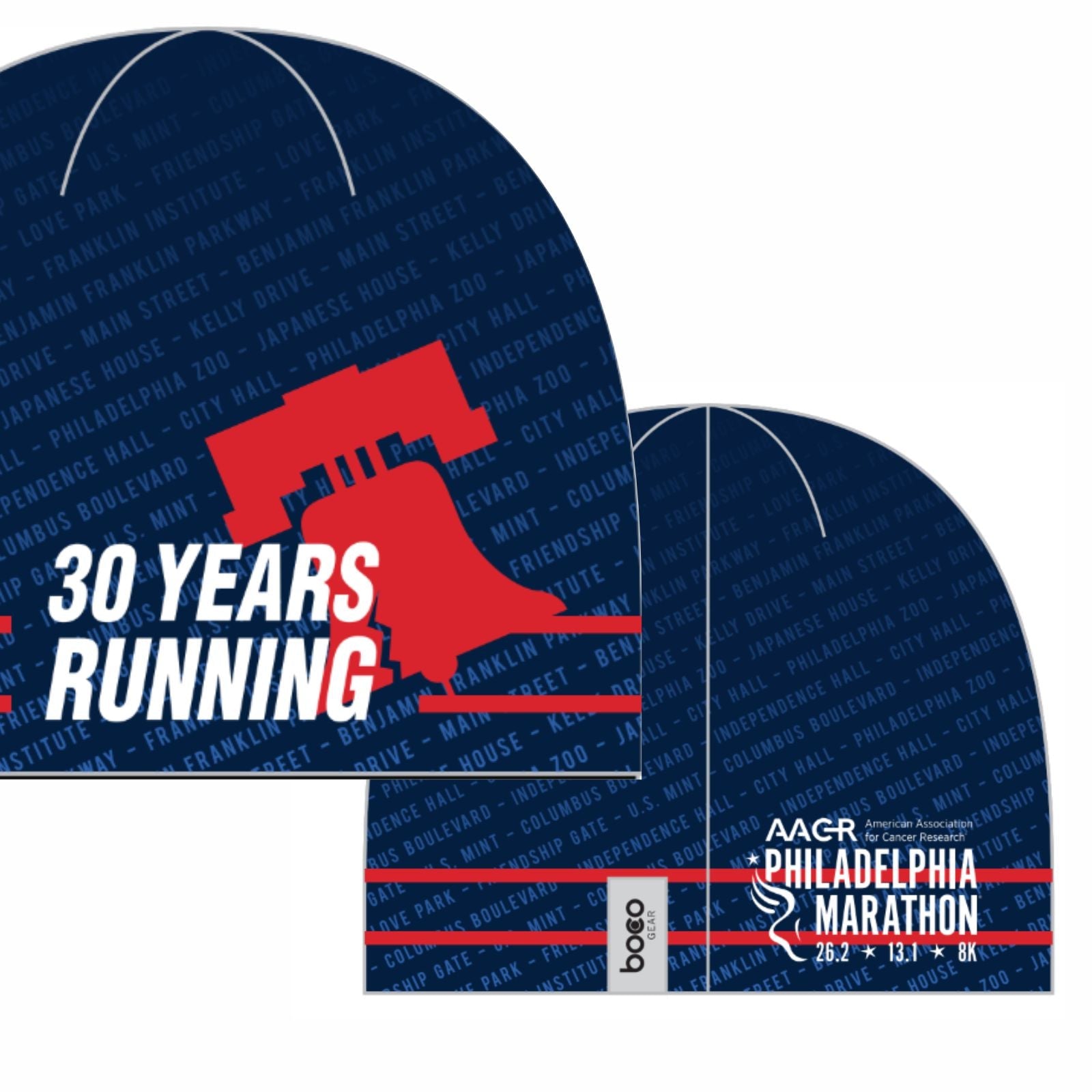 Beanie - Mesh Sublimated -Navy/Red- AACR Bell 30 Years Running