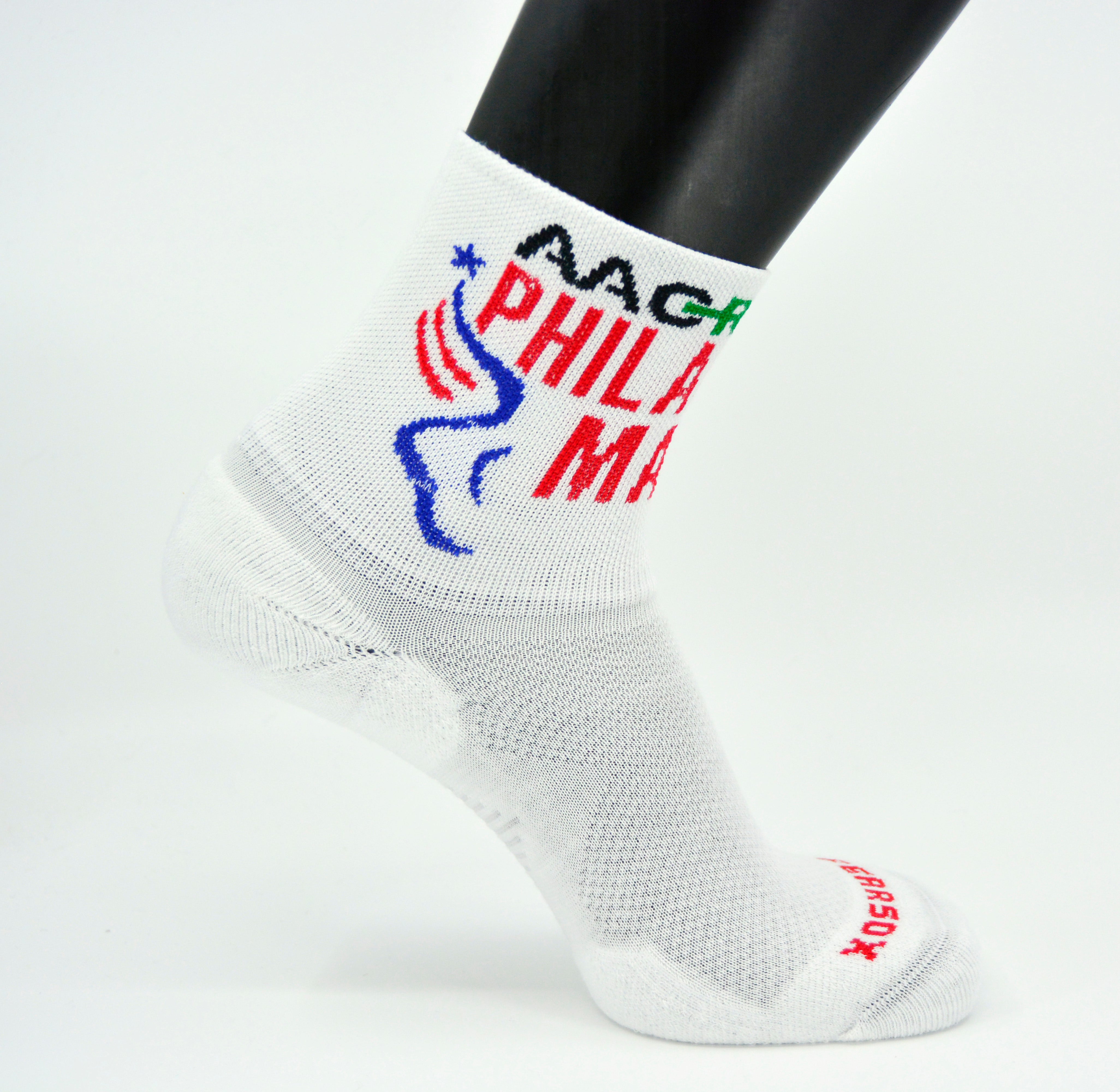 Mid-Length Socks -White- AACR Logo