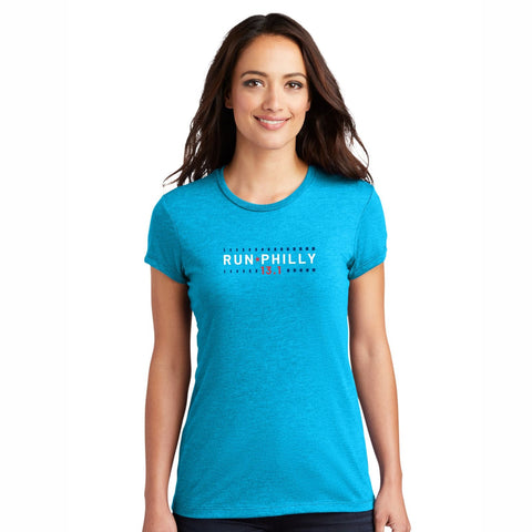 Women's Triblend Tee -Turquoise Frost- D&W 13.1 Course