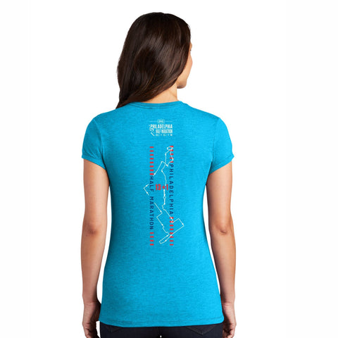 Women's Triblend Tee -Turquoise Frost- D&W 13.1 Course