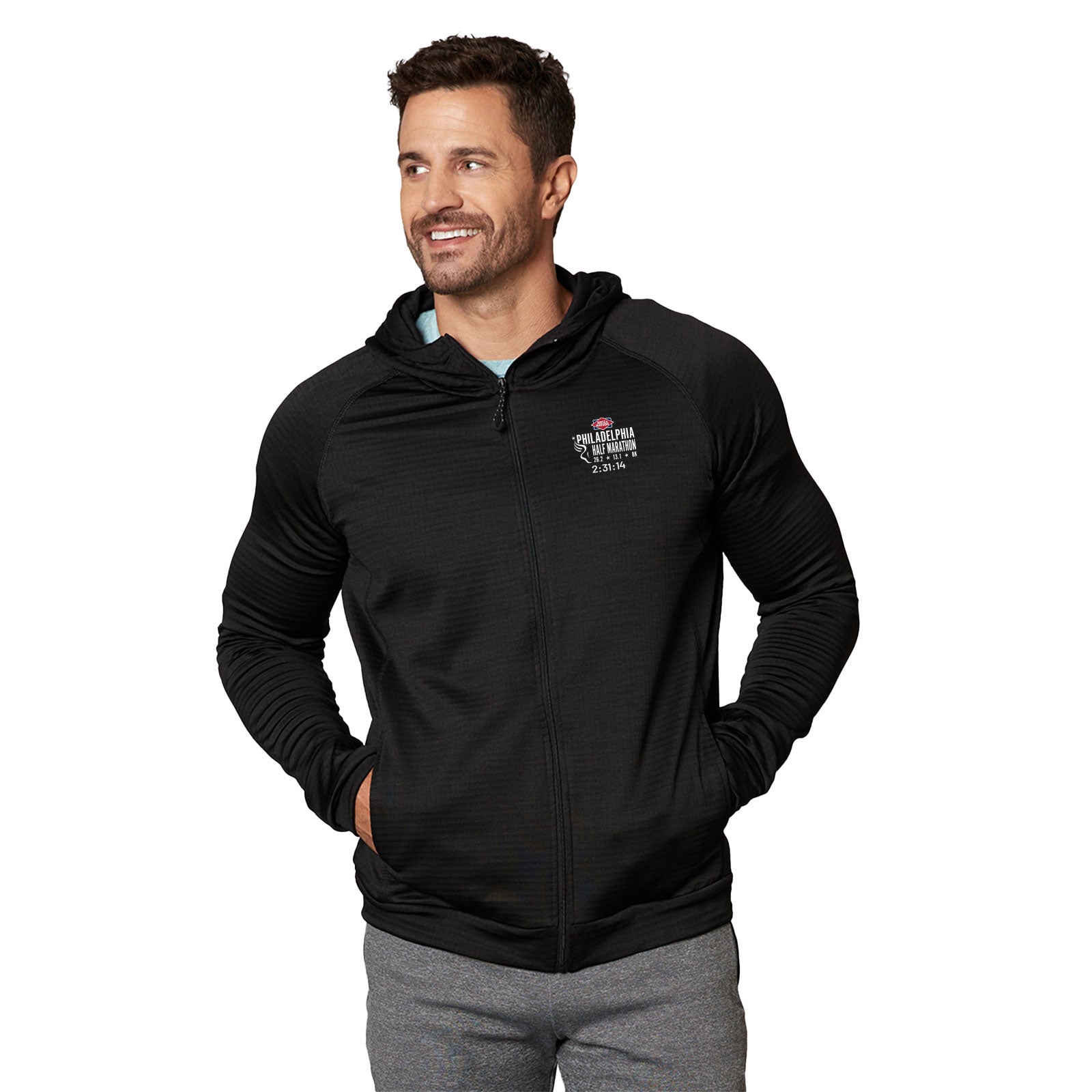 Customized Adult Waffle Zip Hoody -Black- 2023 D&W Finisher LCE