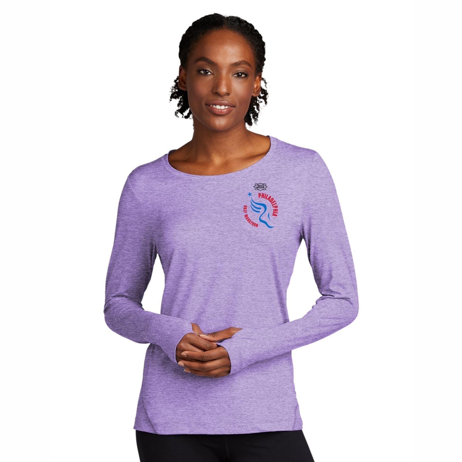 LS Stretch Thumbhole Tee -Hyacinth- D&W 13.1 Course